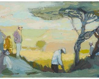 1352
Frederick Conway
1900-1973
"Tree Trouble"
Oil on canvasboard
Signed lower left: Fred Conway; signed again, titled, and inscribed "Freddy," all verso
8" H x 16" W
Estimate: $400 - $600
