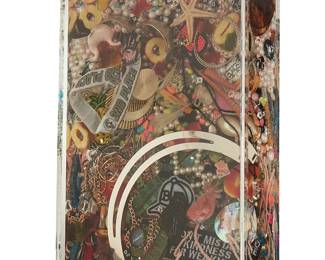 1455
Max Hooper Schneider
b. 1982
"Marginalia Blossoms," 2020
Plexiglass, rubber glass and mixed media
Edition: 8/20 unique variants
Signed and dated in pen to interior sticker: MHS
15.125" H x 10" W x 3" D
Estimate: $500 - $700