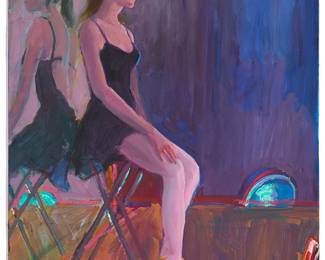 1321
Donald "Putt" Putman
1926-2007
Ballerina at rest
Acrylic on canvas
Signed lower left: Putt
20" H x 16" W
Estimate: $300 - $500