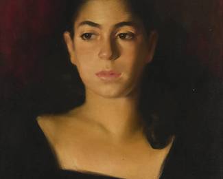 1332
Leon Franks
1914-1970
"Woman"
Oil on canvas laid to board
Signed lower left: Leon Franks; titled in pencil in another hand on the frame's verso
20" H x 16.25" W
Estimate: $400 - $600
