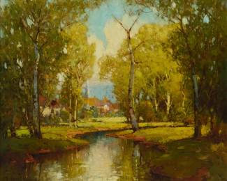 1220
George Thompson Pritchard
1878-1962
Sunlight and shadows
Oil on canvas
Signed lower left: G. Thompson-Pritchard
25.25" H x 30" W
Estimate: $700 - $900
