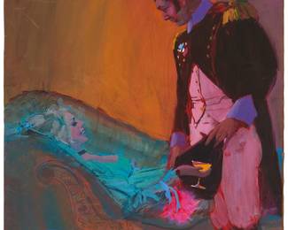 1298
Donald "Putt" Putman
1926-2007
"Napoleon"
Acrylic on board
Signed lower left: Putt; titled (twice), verso
15" H x 14.5" W
Estimate: $300 - $500