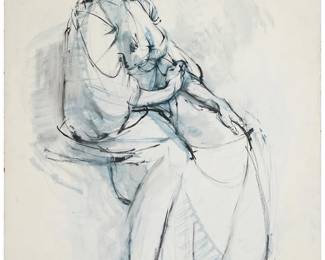1357
Sergei Bongart
1918-1985
Sketch of a woman
Oil on Masonite
Unsigned
72" H x 48.125" W
Estimate: $600 - $800