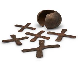 1190
20th century; Zaire/Democratic Republic of the Congo
A group of Central African currency pieces
The cast copper alloy items, comprising an Mbole currency cuff and five Katanga cross ingots, 6 pieces
Cuff: 5.5" H x 9" W x 8.5" D; Largest ingot: 10" H x 8" W
Estimate: $300 - $500