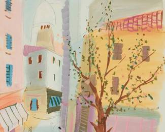 1378
Charles Levier
1920-2003
Cityscape
Watercolor and gouache on paper
Signed lower right: Levier
Sight: 23.5" H x 16.625" W
Estimate: $400 - $600