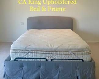 CA King Upholstered Bed & Frame