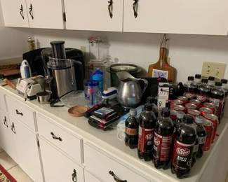 more kitchenware, small appliances, and beverages