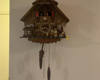Vintage German battery operated cuckoo clock