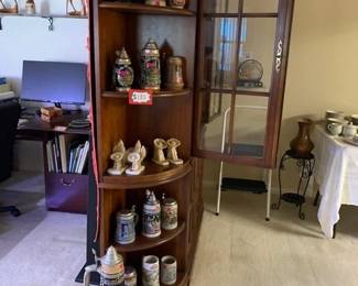 Vintage steins and alabaster art