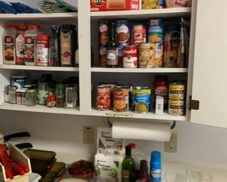 Cans and pantry items