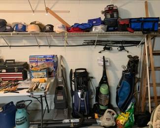 Floor cleaners, golf clubs, lunch boxes/cooler bags etc