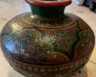13" Painted Pot