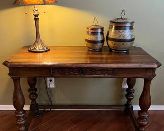 Entry Table, Table Lamp, Pottery