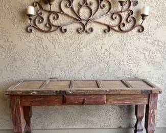 Wall Mount Candelabra, Chunky Console Table