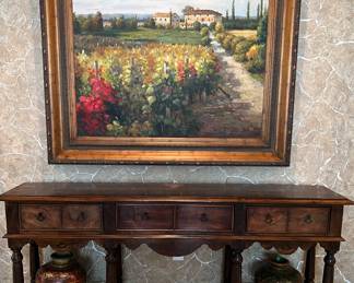 Console Table, Oversized Art