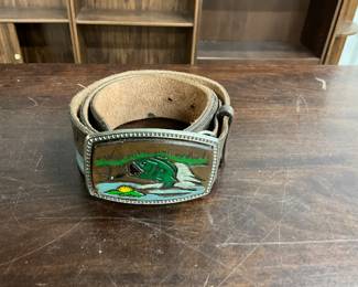 Belt & Fish Decor Belt Buckle