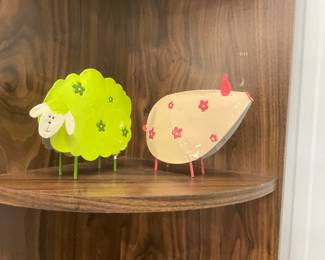 Pier 1 Imports Metal Sheep & Pig Figurine