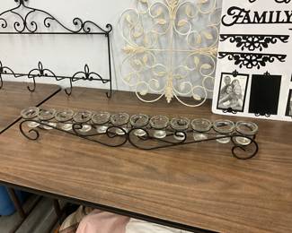 Scroll Iron Mantle Votive Holder Centerpiece