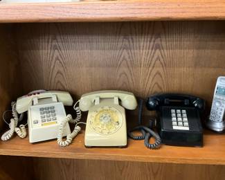 Vintage Push Button & Rotary Dial Phones