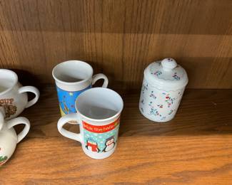 Holiday Mugs & Germaine Montel Vanity Covered Jar