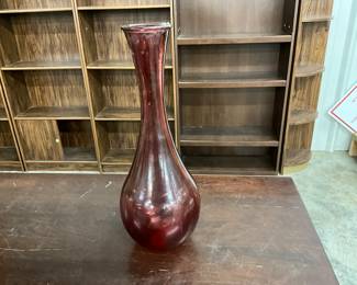 Ruby Red Tall Vase