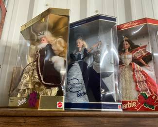 1996 Happy Holidays Barbie Doll - 2000 Millennium Princess Barbie Doll - 1997 Happy Holidays Barbie Doll