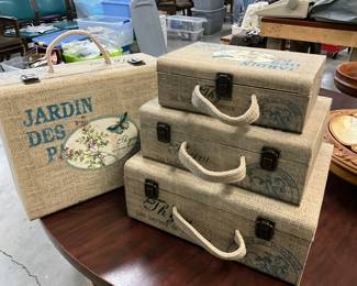 Pier 1 Decorative Wood Boxes/Suitcases