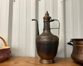Middle Eastern Copper Tea Pitcher or Watering Pot