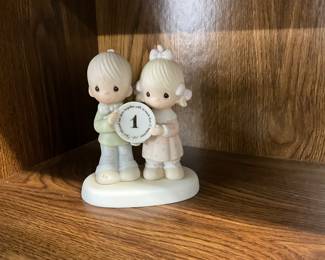 1983 Enesco Jonathan David God Blessed Our Year Together with So Much Love and Happiness Figurine