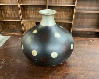 Art Deco Black w/ Polka Dot Vase