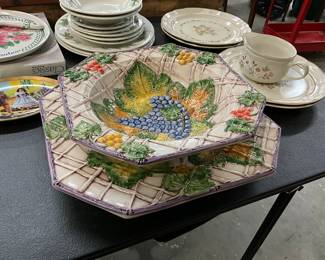 Seymour Mann Porcelain Serving Bowl & Platter - Italy
