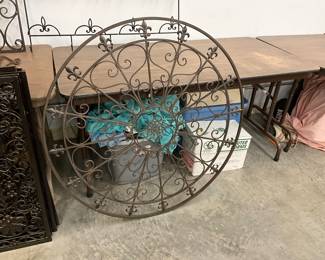 Large Iron Round Wall Decor