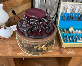 Multi-Colored Purple Hat and Box