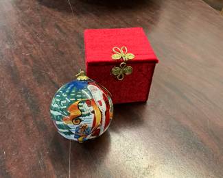 Pier 1 Li Bien Hand-Painted Christmas Ornament