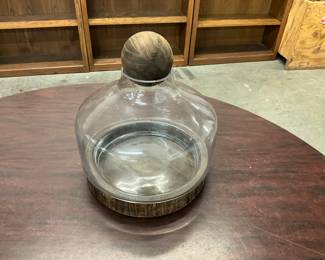 Glass Dome Cloche Protective Stand for Dry Flowers