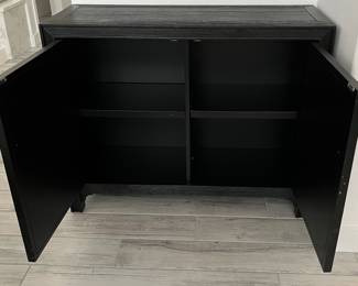 2-Door Chevron Black Cabinet