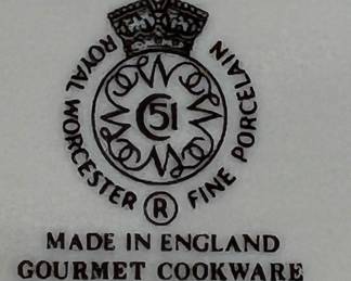 Royal Worcester Fine Porcelain Made in England Cookware