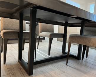 Luxe Edge Buffet
Ladlows Dining Chairs Hobbs Flannel w Metal Finish
Ladlows EPOS Rectangular Metal Dining Table 44 x 96 w Black Base
