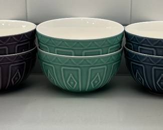 Trudeau Set/10 Bowls Assorted Colors