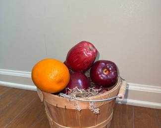 basket of artificial fruit