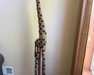 Metal Giraffe Floor Statue