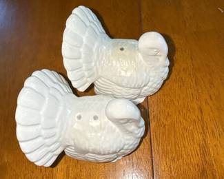 C&F Home White Turkey Stoneware Salt & Pepper Shakers