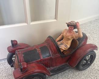 vintage large wood reprocrafted Red Roadster