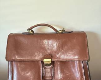 Vintage Italian Leather Briefcase Bag