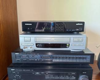 Samsung SMT-C5320 cable box - JVC HR - J41OU VCR - Yamaha T - 1000 Natural Sound AM/FM Stereo Tuner - Yamaha A - 700 Integrated Amplifier