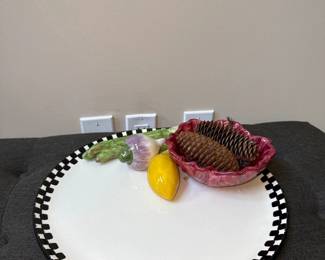 Vintage Cali Pottery Chip and Dip Plate