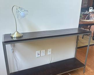 modern metal wood console table