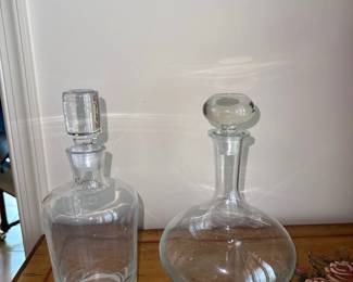 Crystal wine decanters
