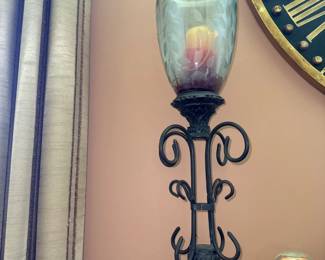 Cast Iron Hurricane Candle Holders