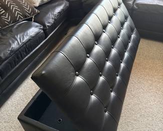 leather storage ottoman
